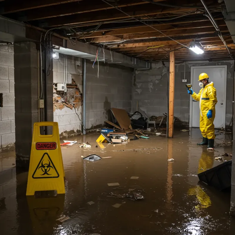 Flooded Basement Electrical Hazard in Mille Lacs County, MN Property